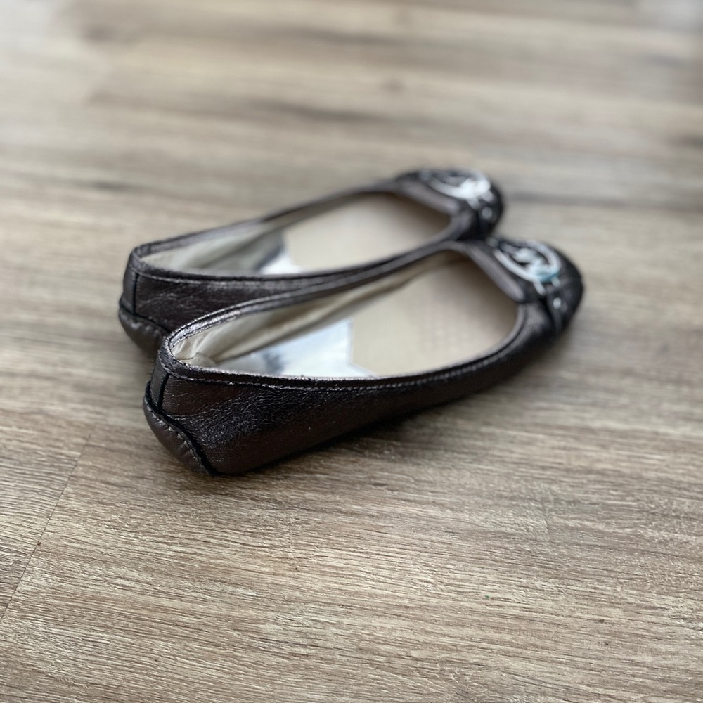 MICHAEL Michael Kors Metallic Leather Ballet Flats